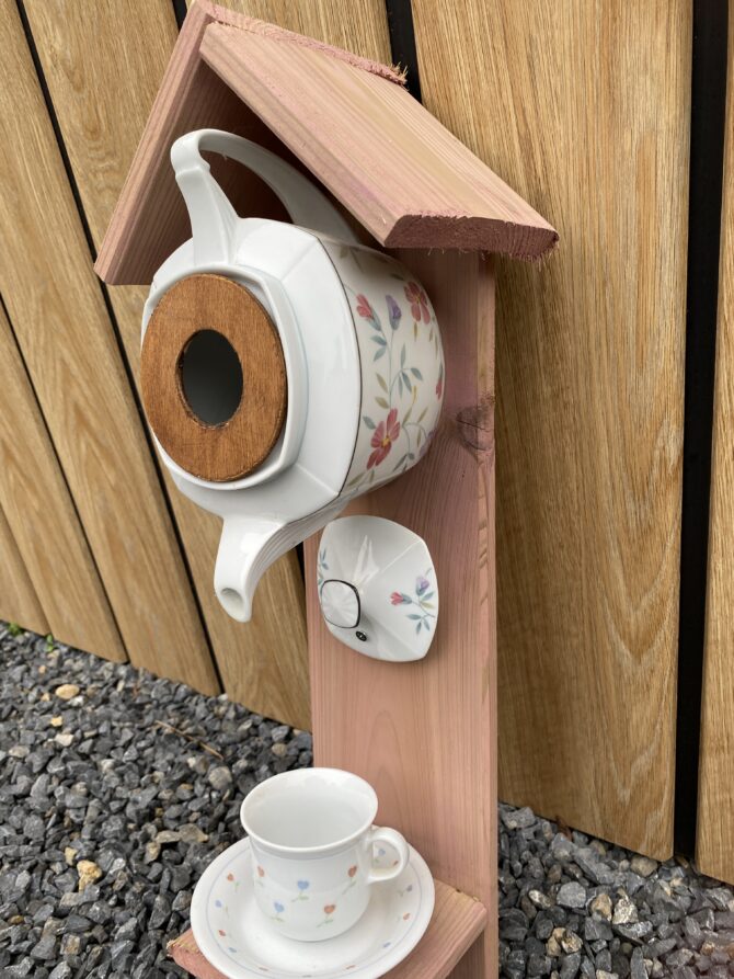 Voederhuisje vierkant roze - Afbeelding 2